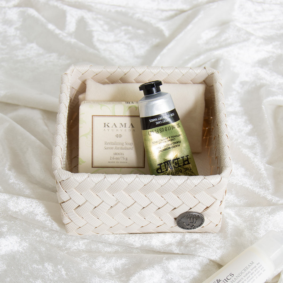 収納ケース Handed By 12x12x7 cm FIT TINY ( バスケット 収納 手編み カゴ かご ふた付き 小物入れ 小物収納 ハンデッドバイ 収納ボックス 引き出し 整理 おしゃれ ) 【DARKGREY】 DARKGREY