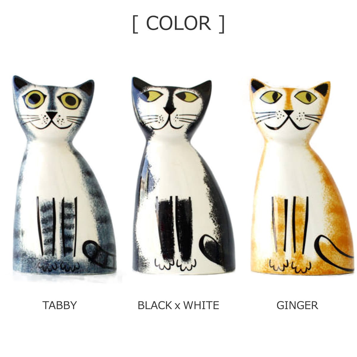 貯金箱 Hannah Turner Money box Cat ネコ （ ハンナターナー マネーボックス コイン マネーバンク 500円玉 貯まる  コイン入れ 500円玉貯金 置物 陶器 猫 オブジェ 雑貨 ゴム栓付き 硬貨 アニマル グッズ おしゃれ かわいい ねこ ） 【BLACKｘWHITE】