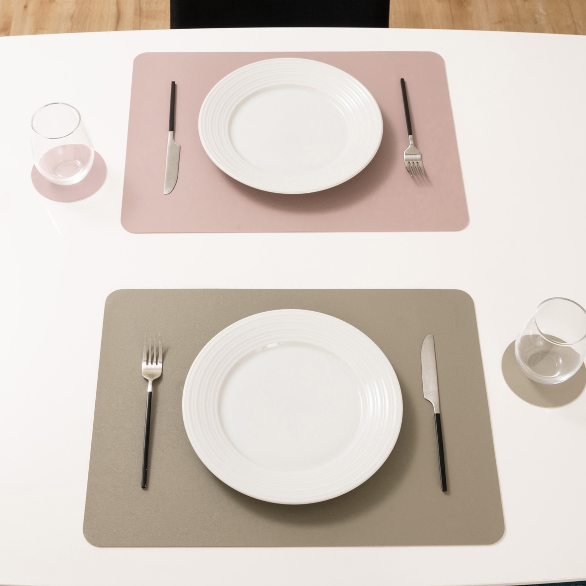 ランチョンマット ziczac トゥーゴー プレイスマット レクタングル ( ジックザック おしゃれ 長方形 ランチマット プレースマット テーブルウェア PVCレザー 45×33cm 角型 スクエア ) 【BLUESTONE】 BLUESTONE