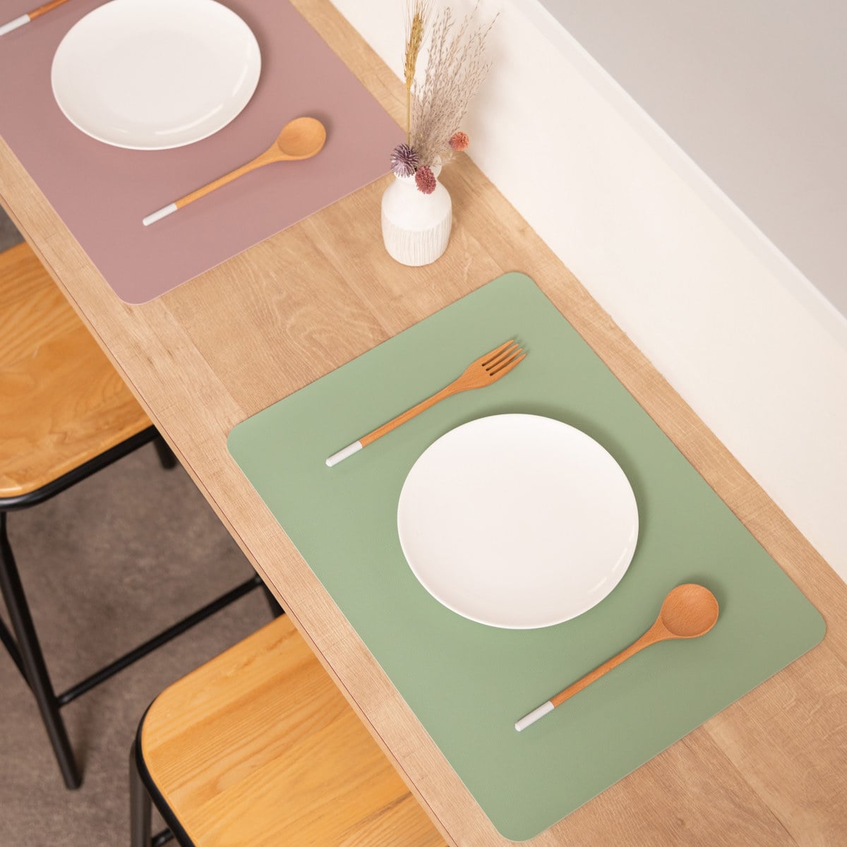 ランチョンマット ziczac トゥーゴー プレイスマット レクタングル ( ジックザック おしゃれ 長方形 ランチマット プレースマット テーブルウェア PVCレザー 45×33cm 角型 スクエア ) 【BLUESTONE】 BLUESTONE