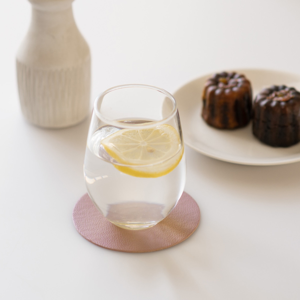 コースター ziczac トゥーゴー 4個セット ( フェイクレザー レザーコースター 茶托 グラスマット コップ受け PVCレザー インテリア ) 【BLUESTONE】 BLUESTONE