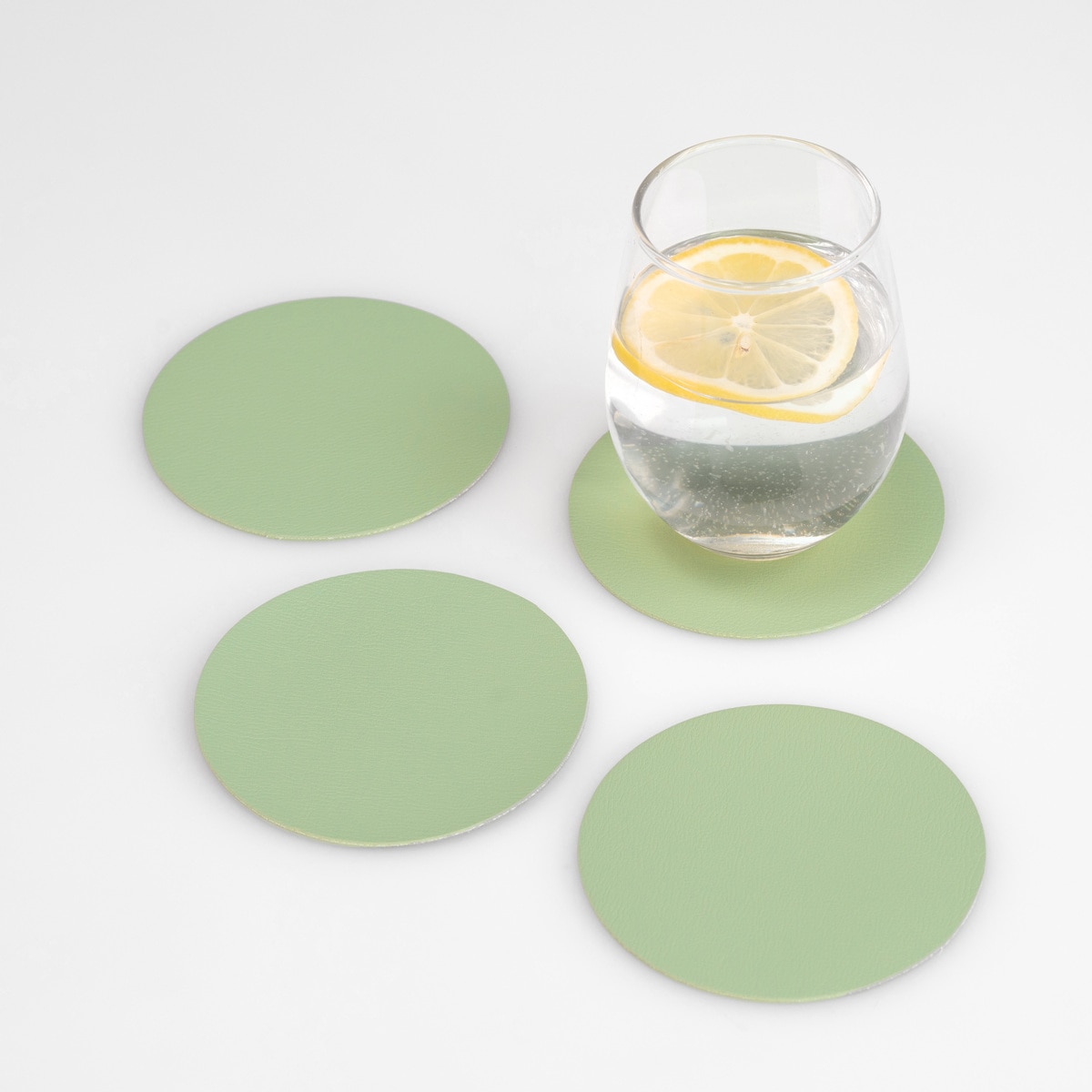 コースター ziczac トゥーゴー 4個セット ( フェイクレザー レザーコースター 茶托 グラスマット コップ受け PVCレザー インテリア ) 【BLUESTONE】 BLUESTONE