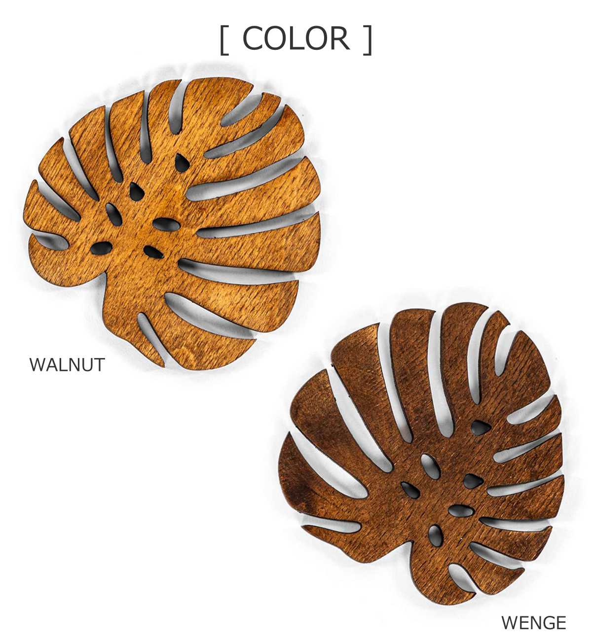 コースター 木製 ZICZAC BIRCH Coaster Monstera ( ジックザック 木製コースター ウッドコースター グラスマット コップ受け 天然木 木 バーチ材 モンステラ ナチュラル インテリア ) 【WENGE】 WENGE