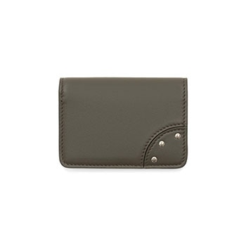 メトロポリス ビジネスカードホルダー オリーブ/クロム