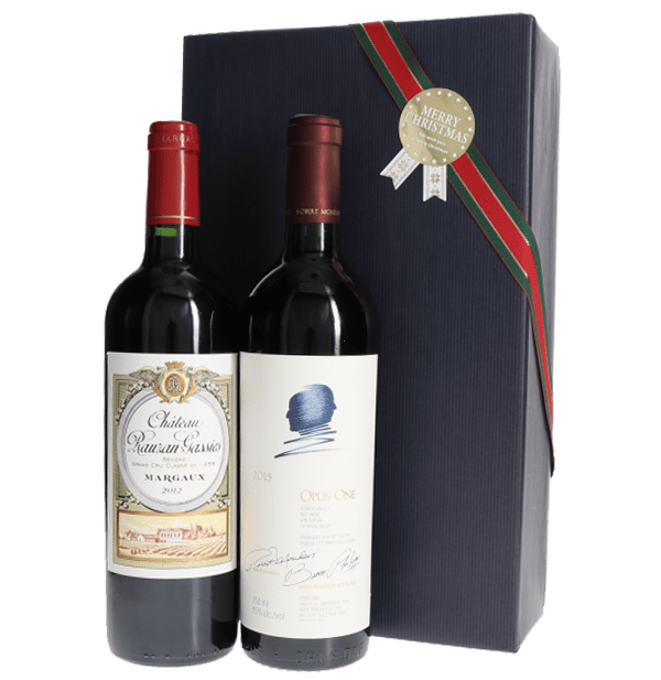 クリスマスラッピング BLUE ギフトBOX入り 2本用(ワイン購入者限定) 2900000003224