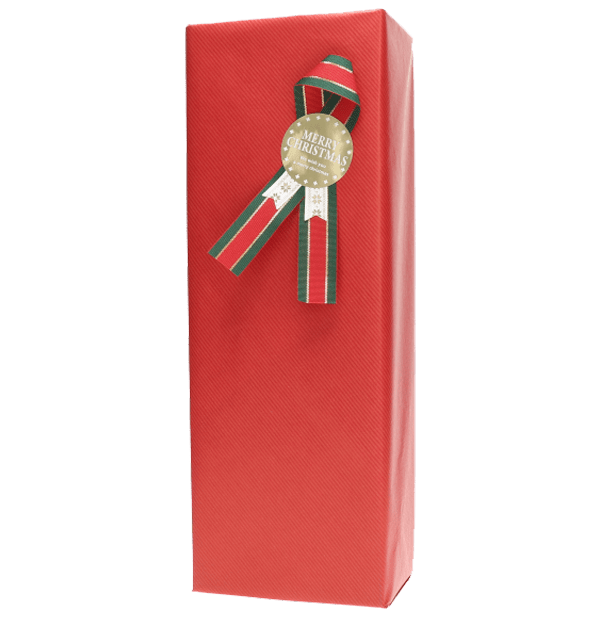 クリスマスラッピング　RED　ギフトBOX入り　1本用(ワイン購入者限定)