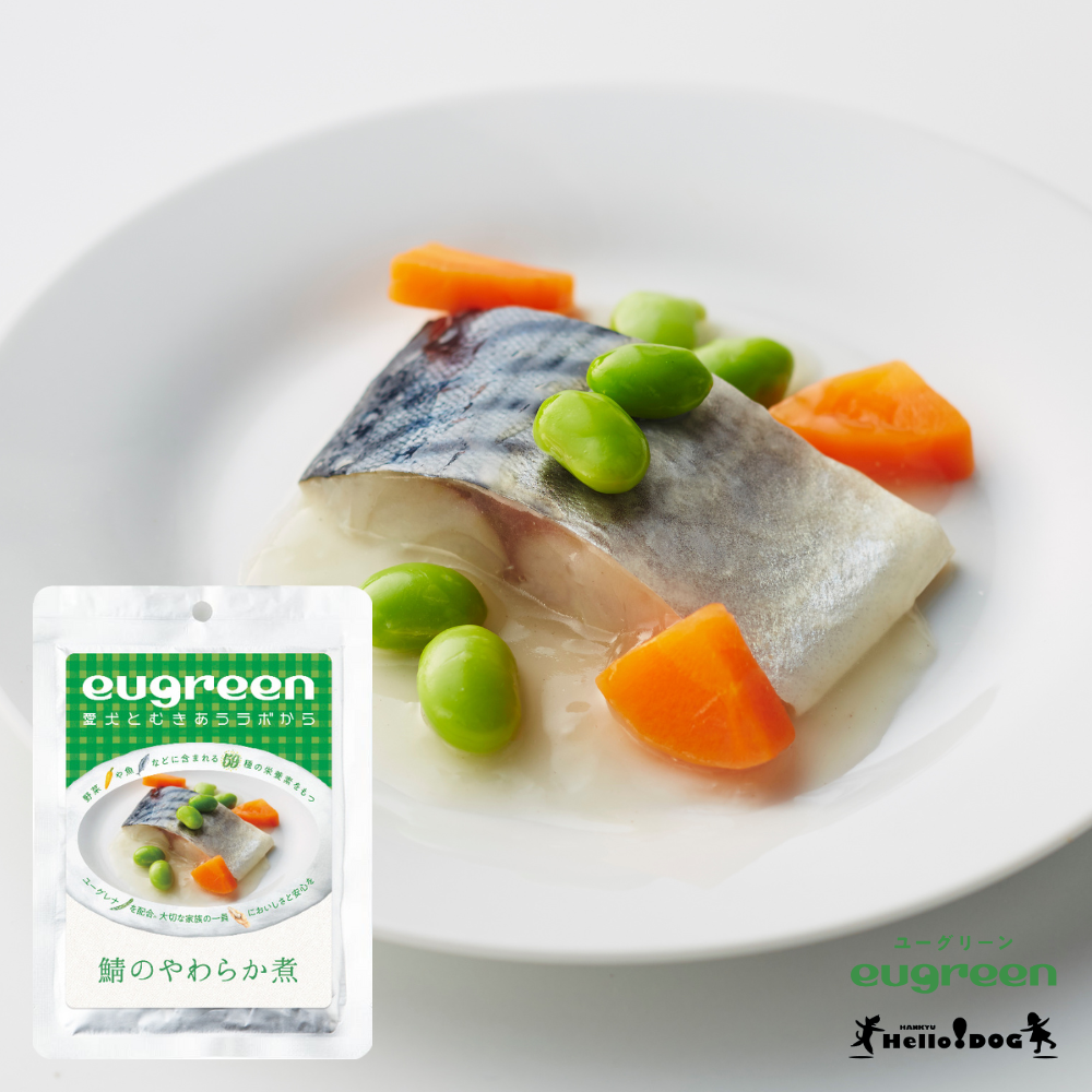 【eugreen】 ユーグリーン 鯖のやわらか煮100g ［ハロードッグ公式］ 獣医師会推奨 ユーグレナ配合 ドッグフード ウェットフード 国産 レトルト 日本製 水分補給 栄養 トッピング 無添加