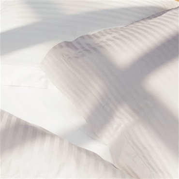 ボックスシーツ 日本ベッド シエルストライプ ボックスシーツ オフホワイト （D:ダブル）