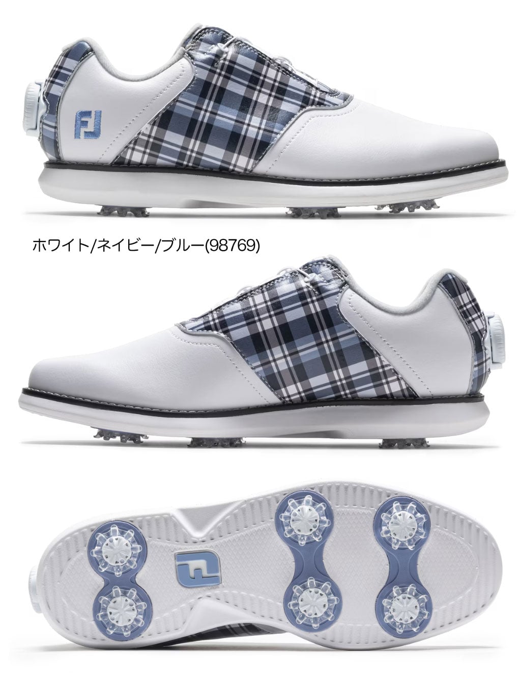 新品⭐︎FootJoy BOA レディースゴルフシューズ ネイビー フットジョイ ゴルフシューズ WOMEN'S イーコンフォート BOA スパイク