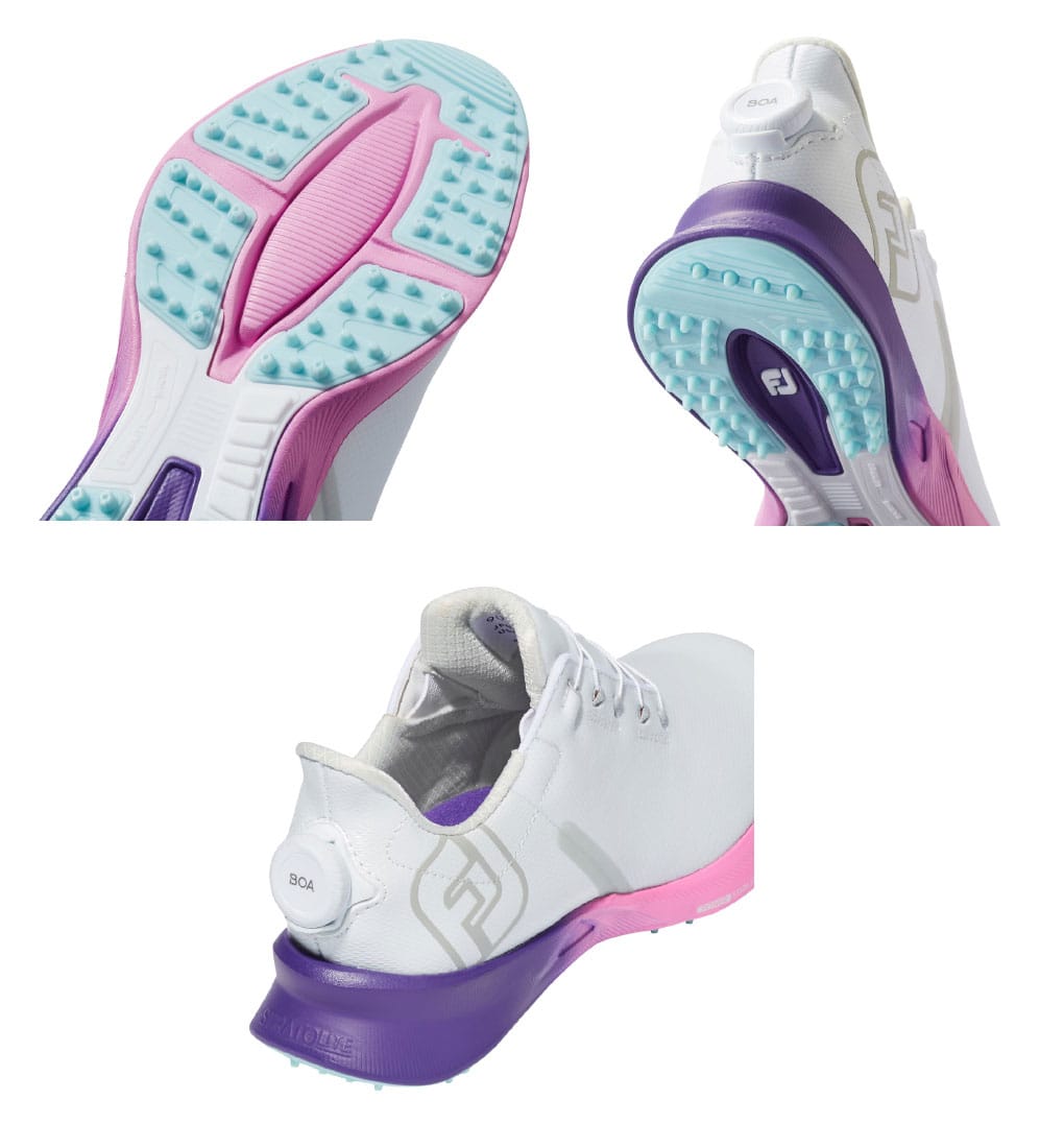 FootJoy ゴルフシューズ(女性用) ホワイト/グリーン/パープル2025年 フットジョイ ゴルフシューズ WOMEN'S FJ フューエル スポーツ BOA