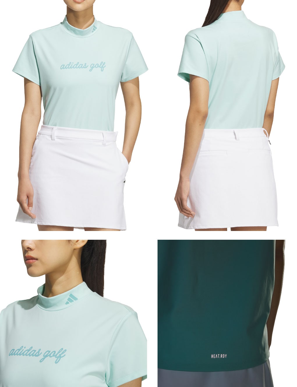 アディダス HEAT .RDY ストレッチ 半袖モックシャツ JWJ93 レディース