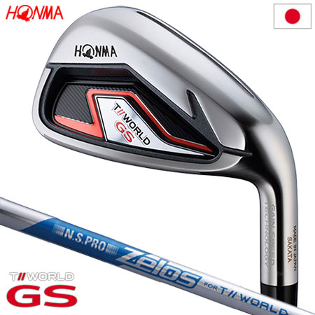 ホンマゴルフ T//WORLD GS IRON アイアン 5本組(6-10) N.S.PRO Zelos FOR T//WORLD スチールシャフト装着 日本正規品
