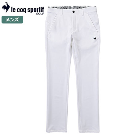 ルコック テーパードロングパンツ QGMWJD04 ホワイト メンズ le coq sportif GOLF 2023秋冬モデル 日本正規品