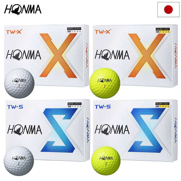 本間ゴルフ ホンマ HONMA 2024 TW-X TW-S ボール 1ダース(12球入) 2024年モデル 日本正規品