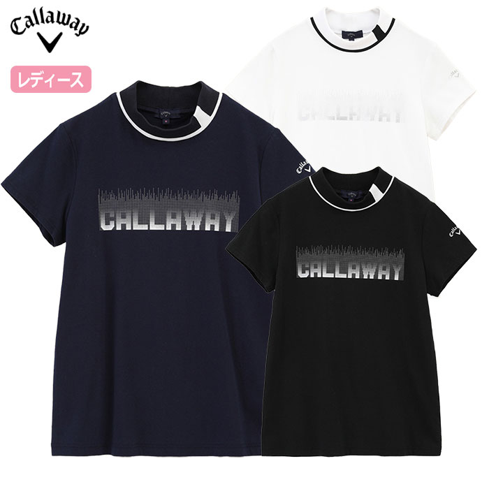 キャロウェイ Callaway メタリックロゴ半袖モックネックシャツ C24234201 レディース ゴルフウェア 2024秋冬モデル 日本正規品