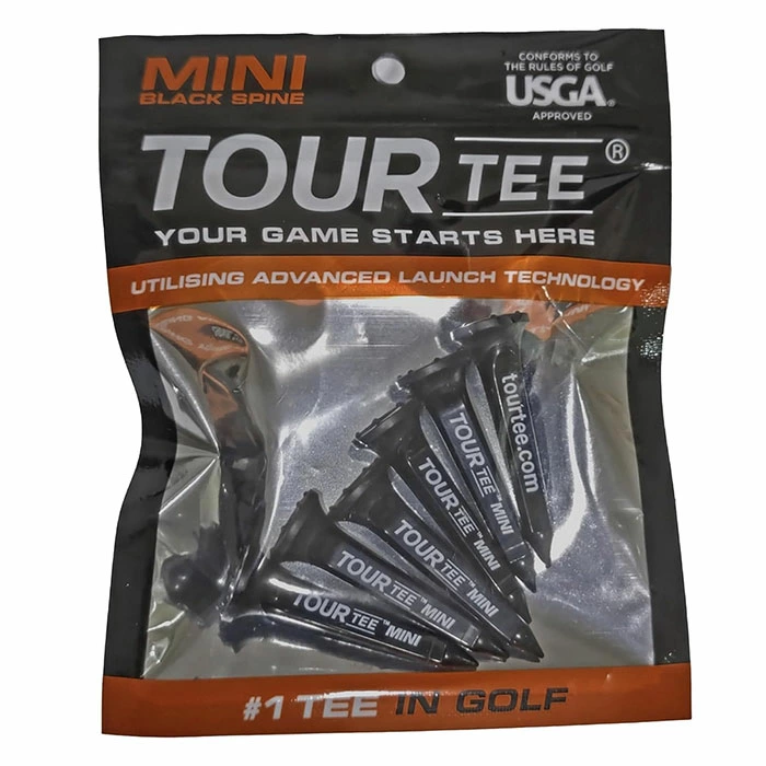 TOUR TEE MINI BLACK SPINE 45mm 6本入り T-491-880 ツアーティー ミニ ゴルフ ティー ラウンド用品
