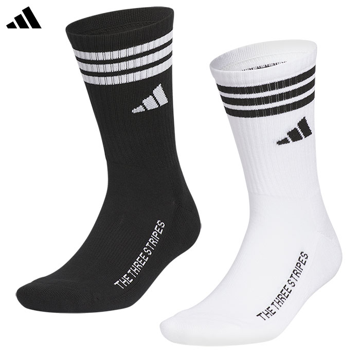 アディダス クルー丈 箱入り クッションソックス KTJ04 靴下 ゴルフウェア 2025春夏モデル adidas 日本正規品