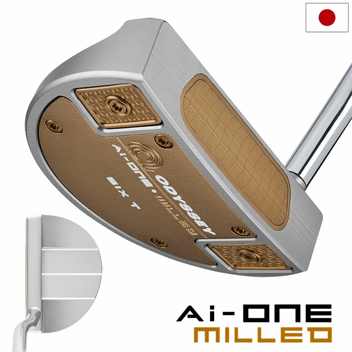 オデッセイ AI-ONE MILLED SILVER SIX T DB パター メンズ 右用 STROKE LAB 90 スチールシャフト 34インチ 2025年モデル 日本正規品