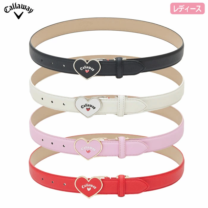 キャロウェイ ラブキャロウェイ ハート型バックルベルト WOMENS C25192206  レディース ゴルフウェア ゴルフ 2025春夏モデル Callaway 日本正規品