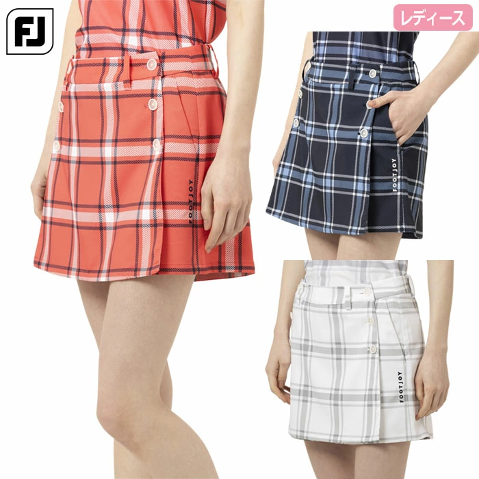 フットジョイ TWINSOF チェックプリント2WAYキュロット FJW-S25-P01 レディース ゴルフウェア FOOTJOY 2025春夏モデル 日本正規品