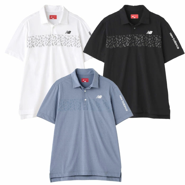 ニューバランス レオパード柄 半袖 カラーシャツ 012-5168009 メンズ ゴルフウェア newbalance 2025春夏モデル 日本正規品