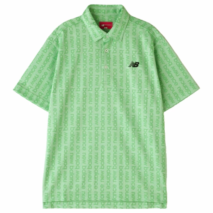 ニューバランス ロゴストライプ柄 半袖 カラーシャツ 012-5168006 メンズ ゴルフウェア newbalance 2025春夏モデル 日本正規品