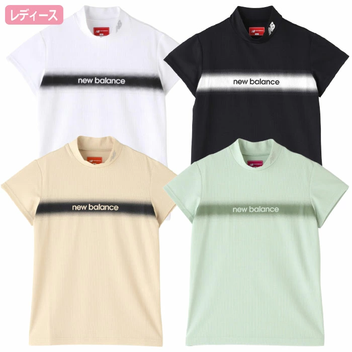 ニューバランス 円形配色ロゴライン 半袖 モックネック プルオーバー 012-5166509 レディース ゴルフウェア new balance 2025春夏モデル 日本正規品