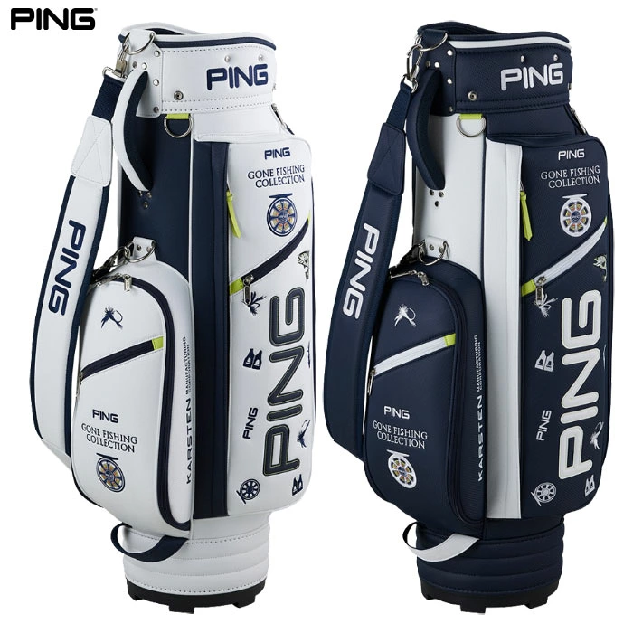 PING ピン キャディバッグ CB-N2505 ゴーンフィッシング 9.0型 5分割 カートバッグ ゴルフ 2025年モデル 日本正規品