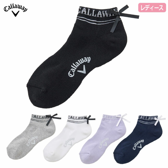 キャロウェイ リボンアンクルソックス C25293203 レディース Callaway 2025秋冬モデル 日本正規品