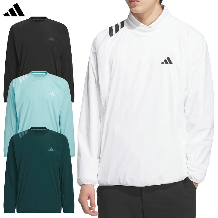 アディダス 撥水 スリーストライプス プルオーバーウィンド JVU99 メンズ ゴルフウェア ゴルフ 2025秋冬モデル adidas 日本正規品