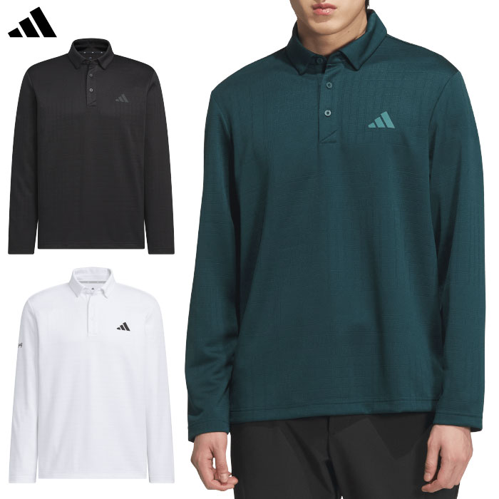 アディダス シーズナル ジャガード 長袖シャツ JVV03 メンズ ゴルフウェア ゴルフ 2025秋冬モデル adidas 日本正規品
