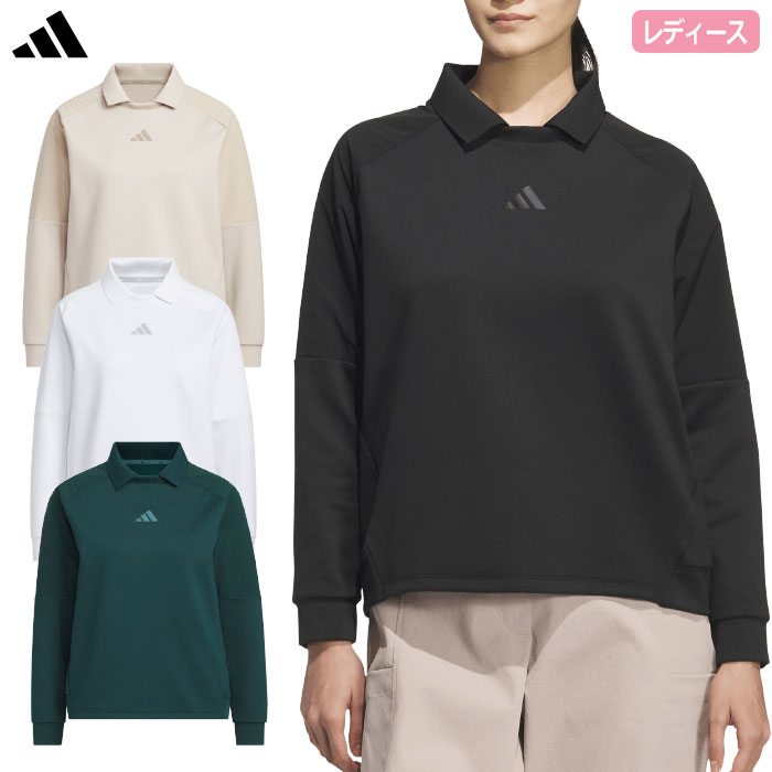 アディダス ビヨンド ザ コース ファブリックミックス プルオーバースウェット JWJ87 レディース ゴルフウェア ゴルフ 2025秋冬モデル adidas 日本正規品