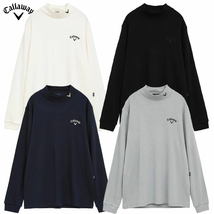 キャロウェイ 裏起毛スムースモックネックシャツ C25233111 長袖 メンズ Callaway ゴルフウェア 2025秋冬モデル 日本正規品