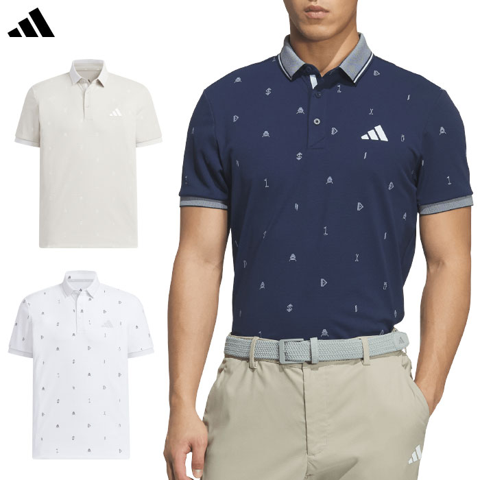 アディダス CLIMACOOL クライマクール モノグラム 半袖ポロシャツ VD559 メンズ ゴルフウェア ゴルフ 2026春夏モデル adidas 日本正規品