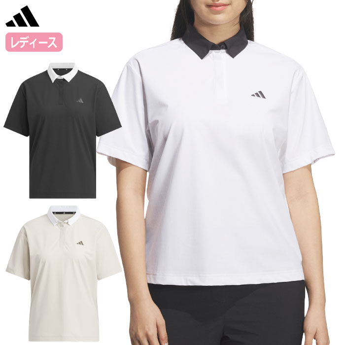 アディダス 撥水 ボタンダウン 半袖シャツ VK345 レディース ゴルフウェア ゴルフ 2026春夏モデル adidas 日本正規品
