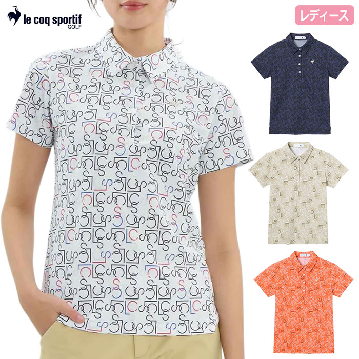 ルコックスポルティフ 総柄半袖シャツ LG6SHS01L 半袖 レディース ゴルフウェア ゴルフ le coq sportif golf 2026春夏モデル 日本正規品