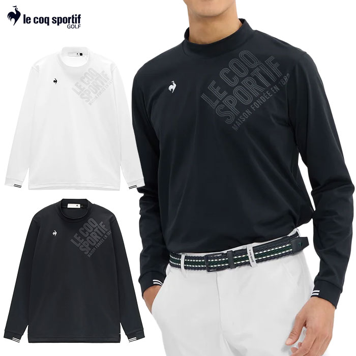 ルコックスポルティフ ロゴプリント長袖モックネックシャツ LG6SLS50M メンズ ゴルフウェア ゴルフ le coq sportif golf 2026春夏モデル 日本正規品