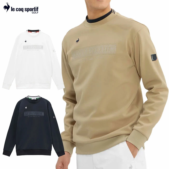 ルコックスポルティフ ロゴプリント長袖クルーネックカットソー LG6SSW00M メンズ ゴルフウェア ゴルフ le coq sportif golf 2026春夏モデル 日本正規品