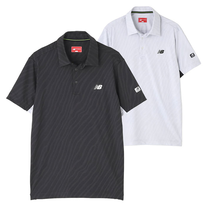 ニューバランス トーナルゼブラ柄 半袖 カラーシャツ 012-6168002 メンズ ゴルフウェア newbalance 2026春夏モデル 日本正規品