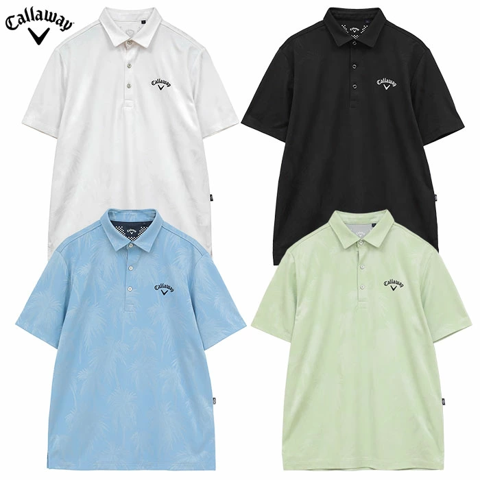 キャロウェイ ヤシの木柄同色ジャカード半袖シャツ C26134115 メンズ Callaway ゴルフウェア 2026春夏モデル 日本正規品