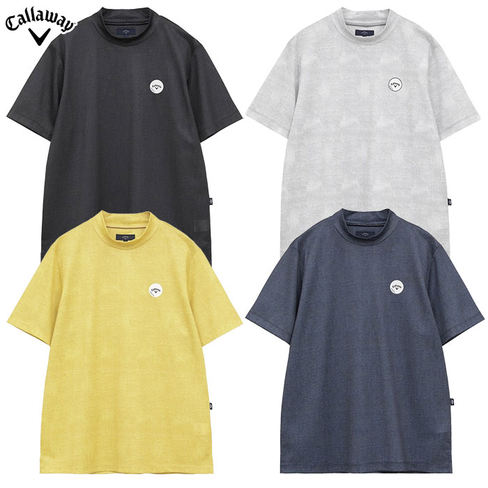 キャロウェイ かざあなメッシュシャンブレー柄半袖モック C26134128 メンズ Callaway ゴルフウェア 2026春夏モデル 日本正規品