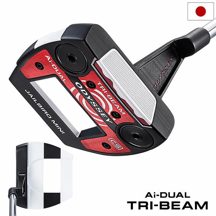 オデッセイ Ai-DUAL TRI-BEAM JAILBIRD MINI CS パター メンズ 右用 スチールシャフト 2026年モデル ODYSSEY 日本正規品 日本モデル ゴルフクラブ