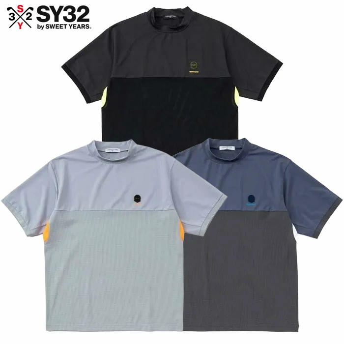 SY32 GOLF シャツ FRASH POINT MOCK メンズ 半袖 SYG-26S1-19 ゴルフウェア 日本正規品 2026春夏モデル