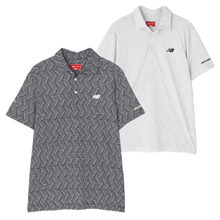 ニューバランス ジオメトリック柄 半袖 カラーシャツ 012-6168011 メンズ new balance 2026春夏モデル 日本正規品