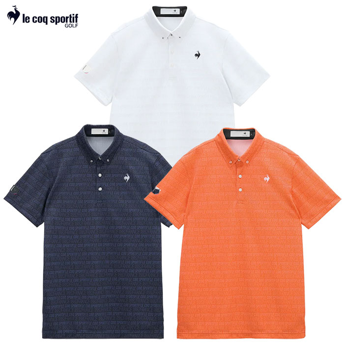 ルコックスポルティフ ロゴボーダー柄半袖シャツ LG6SHS03M メンズ ゴルフウェア ゴルフ le coq sportif golf 2026春夏モデル 日本正規品