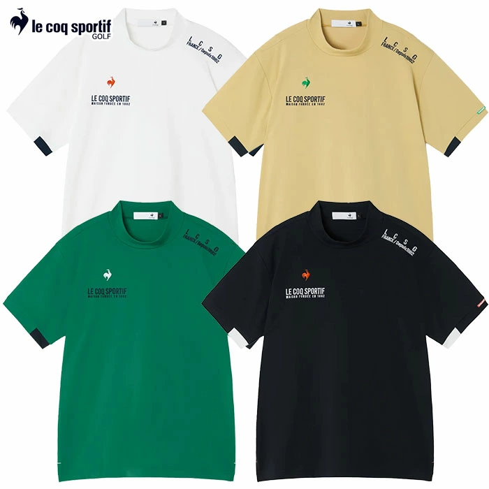 ルコックスポルティフ マーキングデザイン半袖モックネックシャツ LG6SHS51M メンズ ゴルフウェア ゴルフ le coq sportif golf 2026春夏モデル 日本正規品