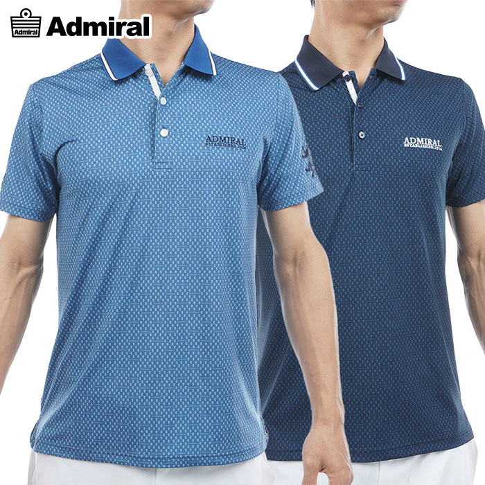 アドミラル Admiral Golf 小紋柄 ポロシャツ ADMA616 メンズ 半袖 ゴルフウェア 2026春夏モデル 日本正規品
