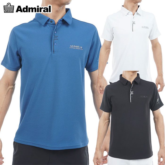 アドミラル Admiral Golf 汗染み防止 遮熱シャツ ADMA639 メンズ 半袖 ゴルフウェア 2026春夏モデル 日本正規品