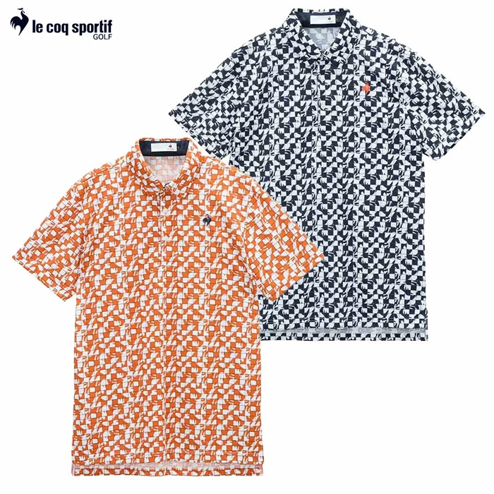 ルコックスポルティフ ルースタータイル柄半袖シャツ LG6SHS02M メンズ ゴルフウェア ゴルフ le coq sportif golf 2026春夏モデル 日本正規品