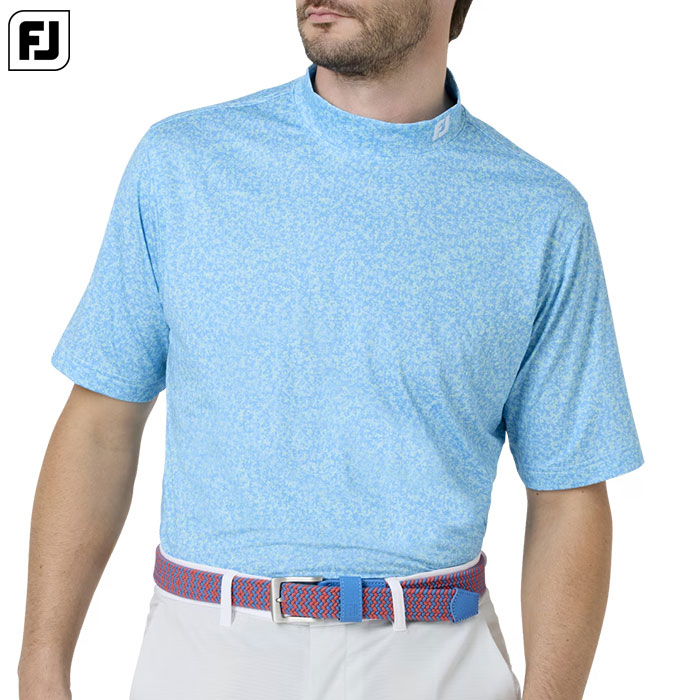 フットジョイ コンパクトカモ ストレッチライル半袖モックネックシャツ FJ-S26-S05 メンズ ゴルフウェア FOOTJOY 2026春夏モデル 日本正規品